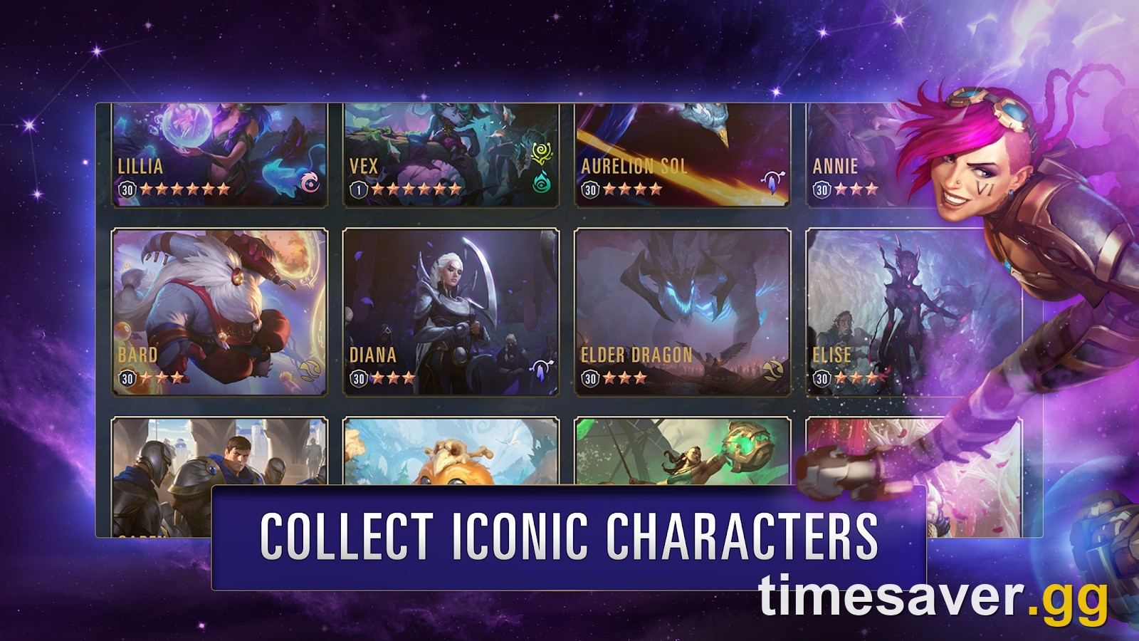 Official League of Legends Wild Rift champion collection screenshot from Riot Games