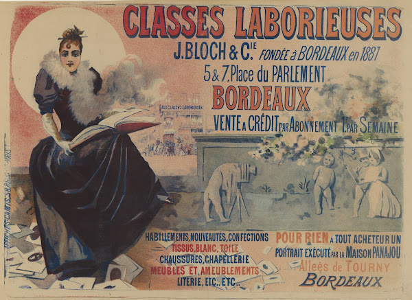 Aux Classes laborieuses Bordeaux Vente à crédit par abonnement 1892