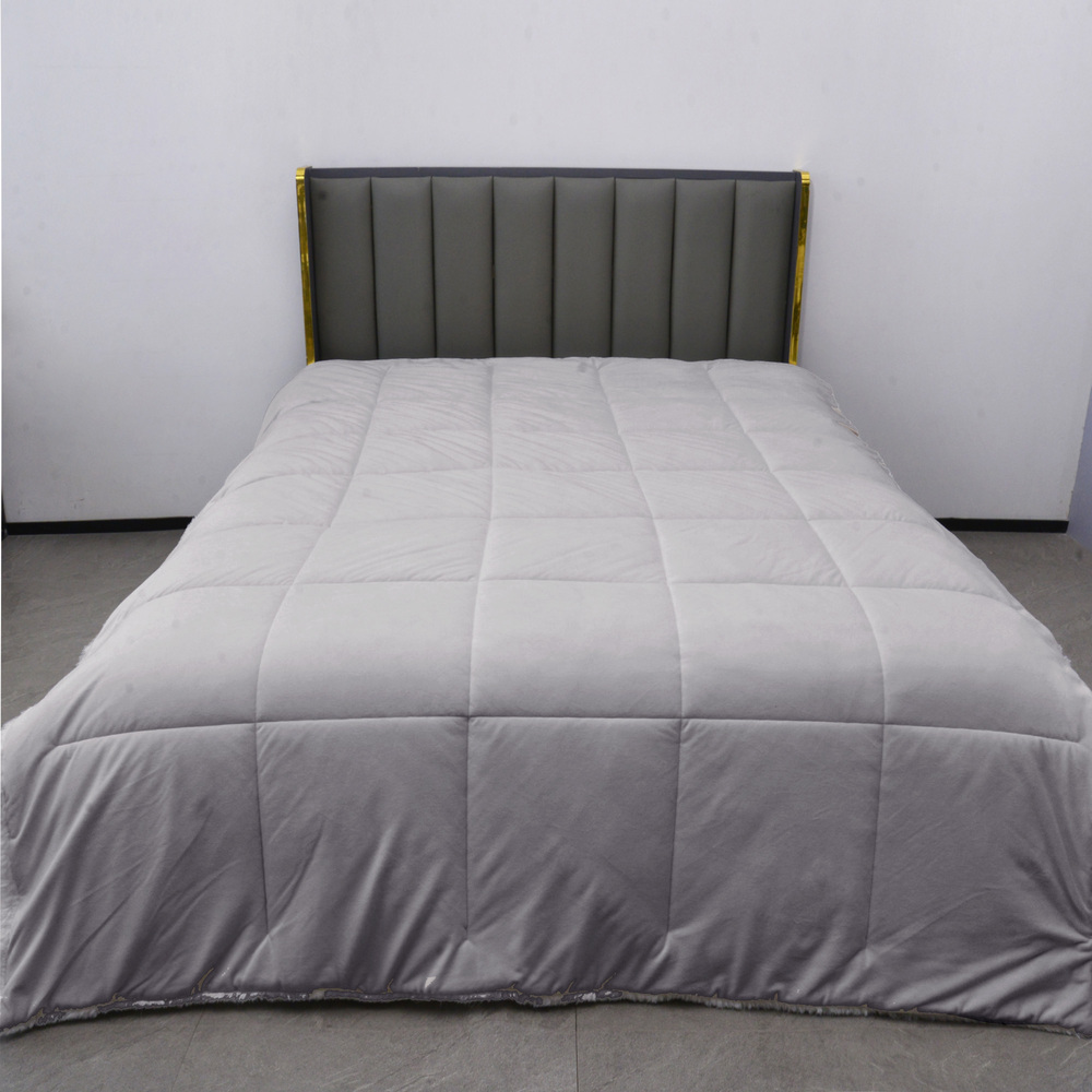 Set de edredón individual de poliéster Home & More™ color gris, 2 piezas