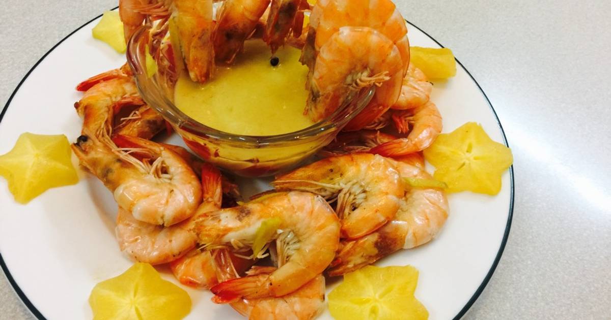 Tôm thẻ hấp cùng khế