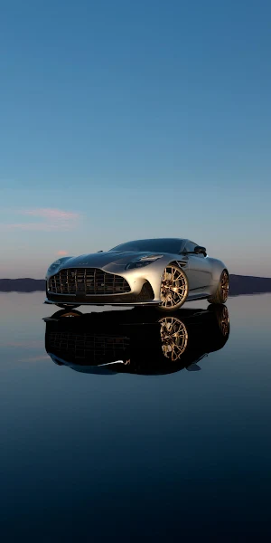 Aston Martin DBS Superleggera Reflection 2K iPhone Wallpaper Background