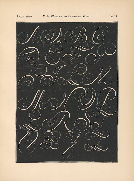 Ecole Allemande  Christophe Weyle  Alphabet majuscules anglaises 1895