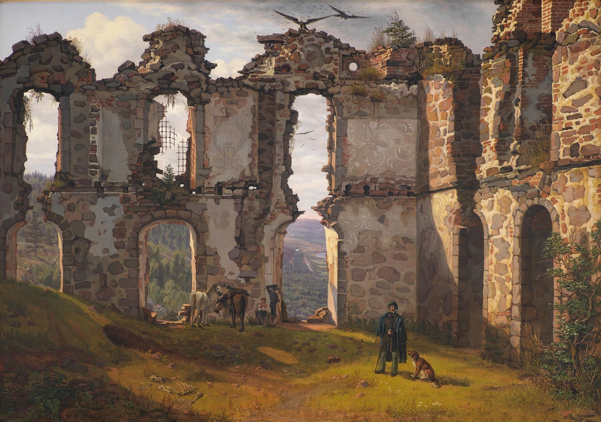 The Ruins of Brahehus near Jönköping Sweden 1832