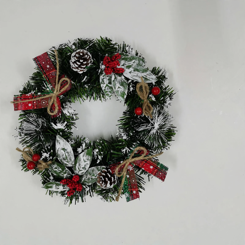 Christmas wreath made of PVC, handmade