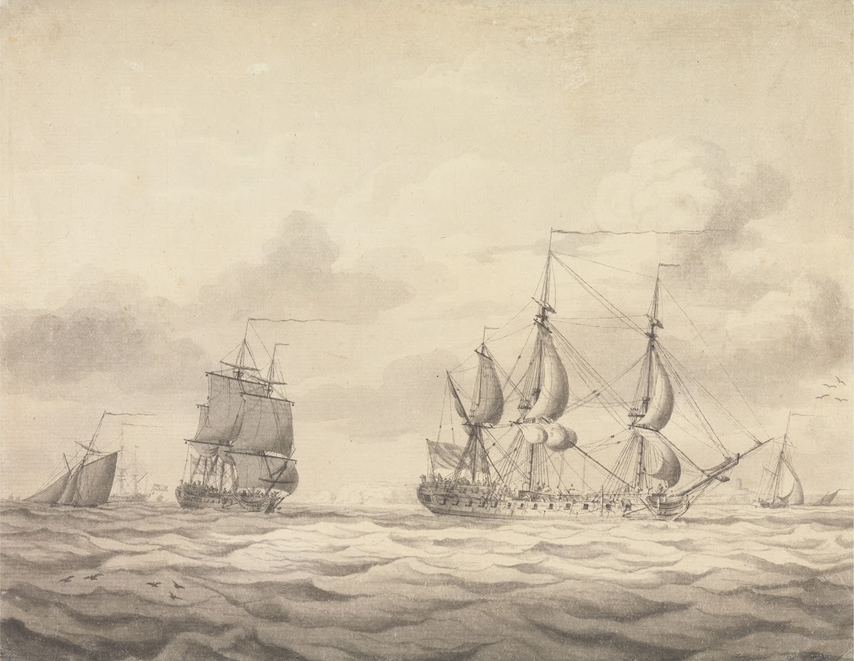 Two Frigates before the Wind