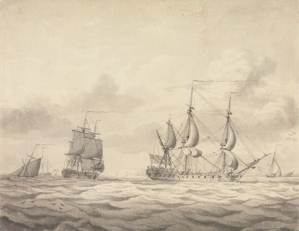 Two Frigates before the Wind
