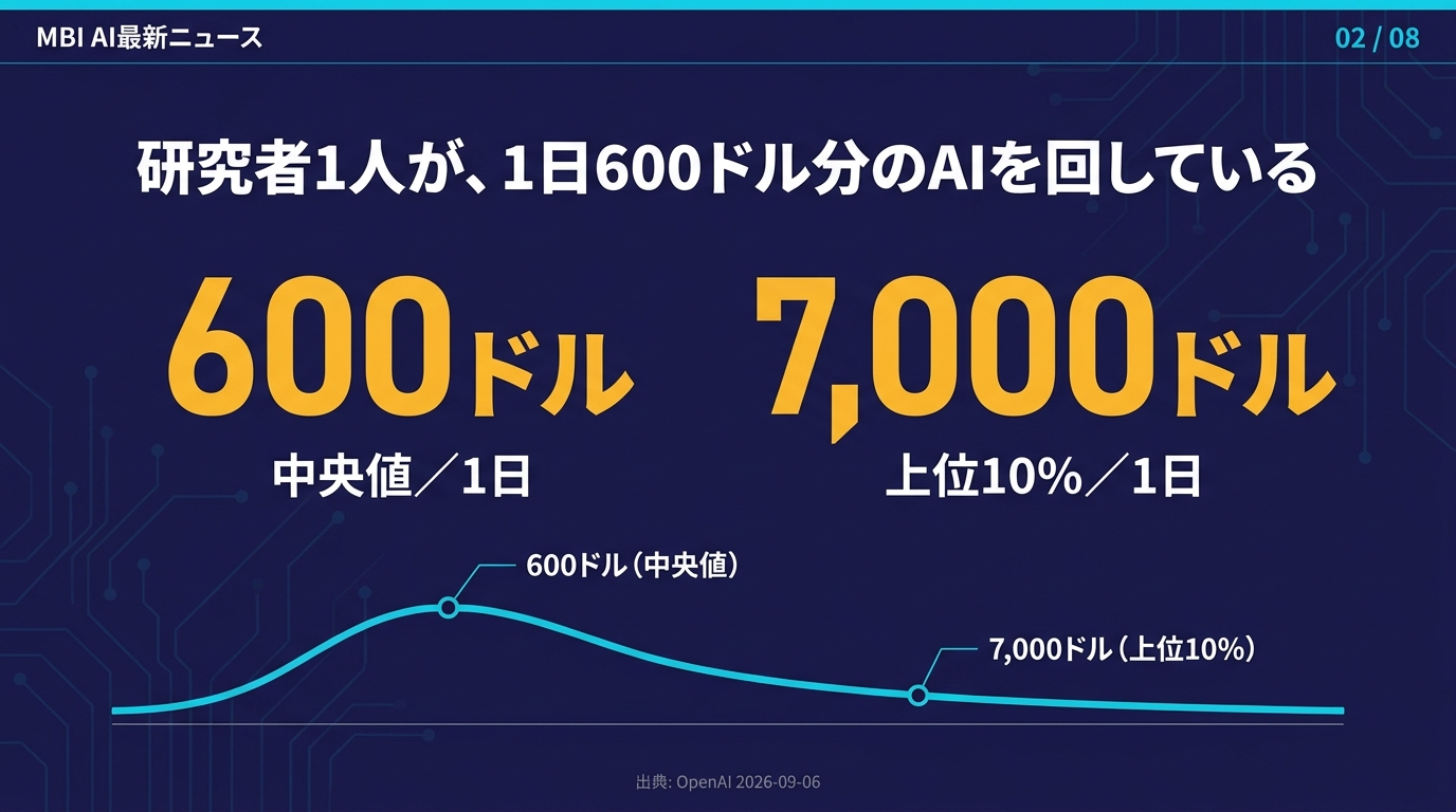 研究者1人が1日600ドル分のAIを回している