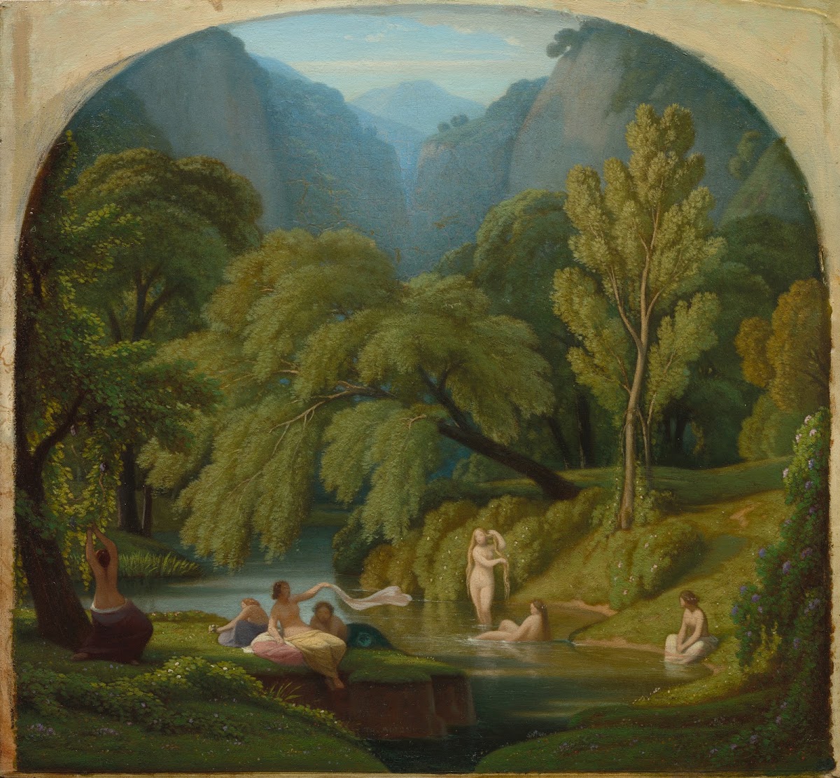 The Bathers Souvenir of the Banks of the Anio River at Tivoli c 1860 1861