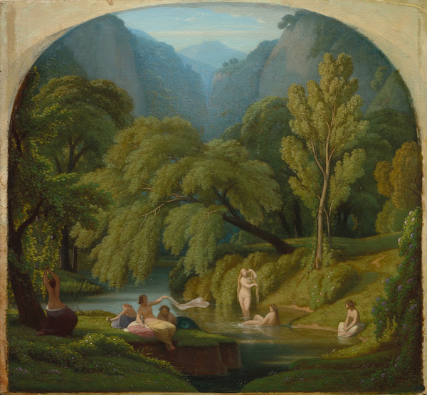 The Bathers Souvenir of the Banks of the Anio River at Tivoli c 1860 1861