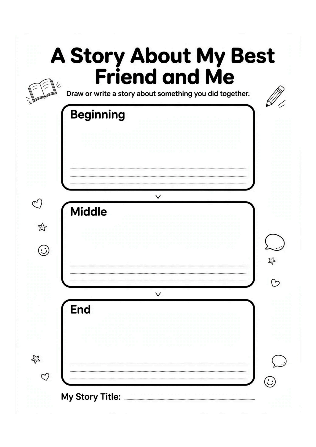 A Story About My Best Friend and Me Worksheet