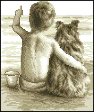 CMP 280076 Boy With Dog
