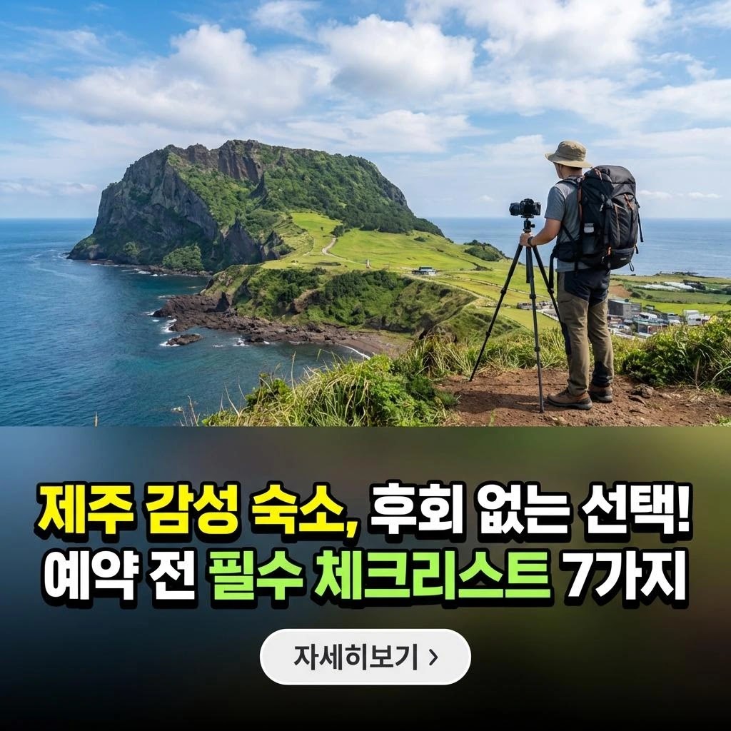 제주 감성 숙소, 후회 없는 럭셔리 스테이 완벽 가이드