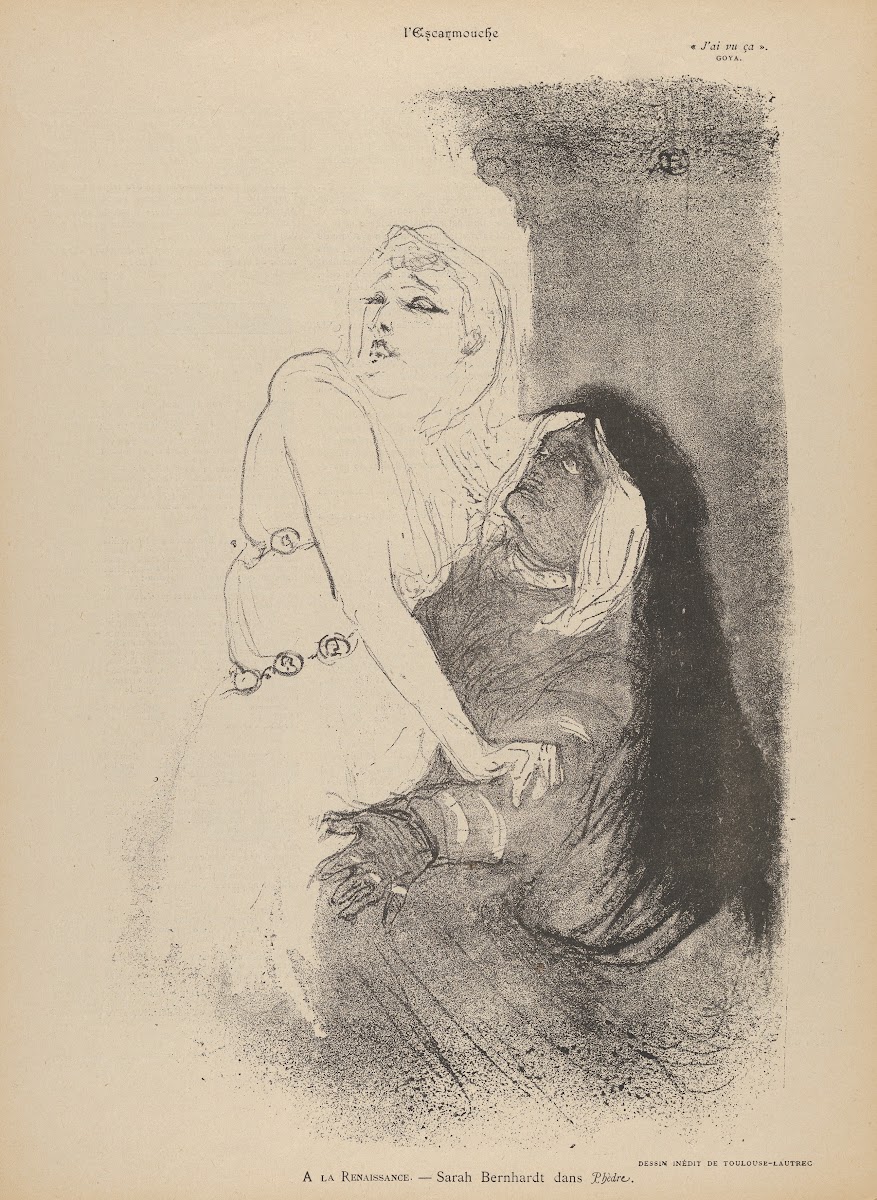 At the Théâtre de la Renaissance Sarah Bernhardt in Phèdre 1893