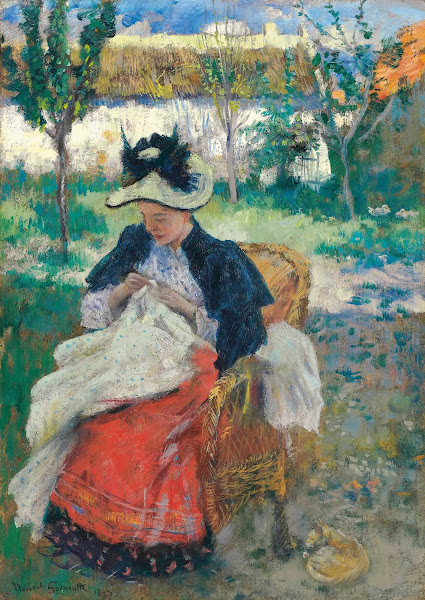Jeune femme à sa couture 1893