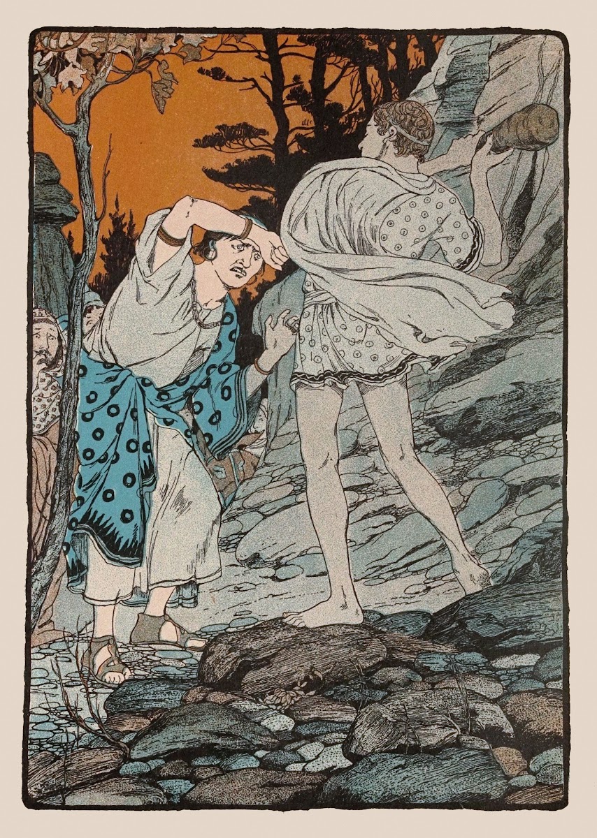Theseus flung him from him and lifted up his dreadful club 1901