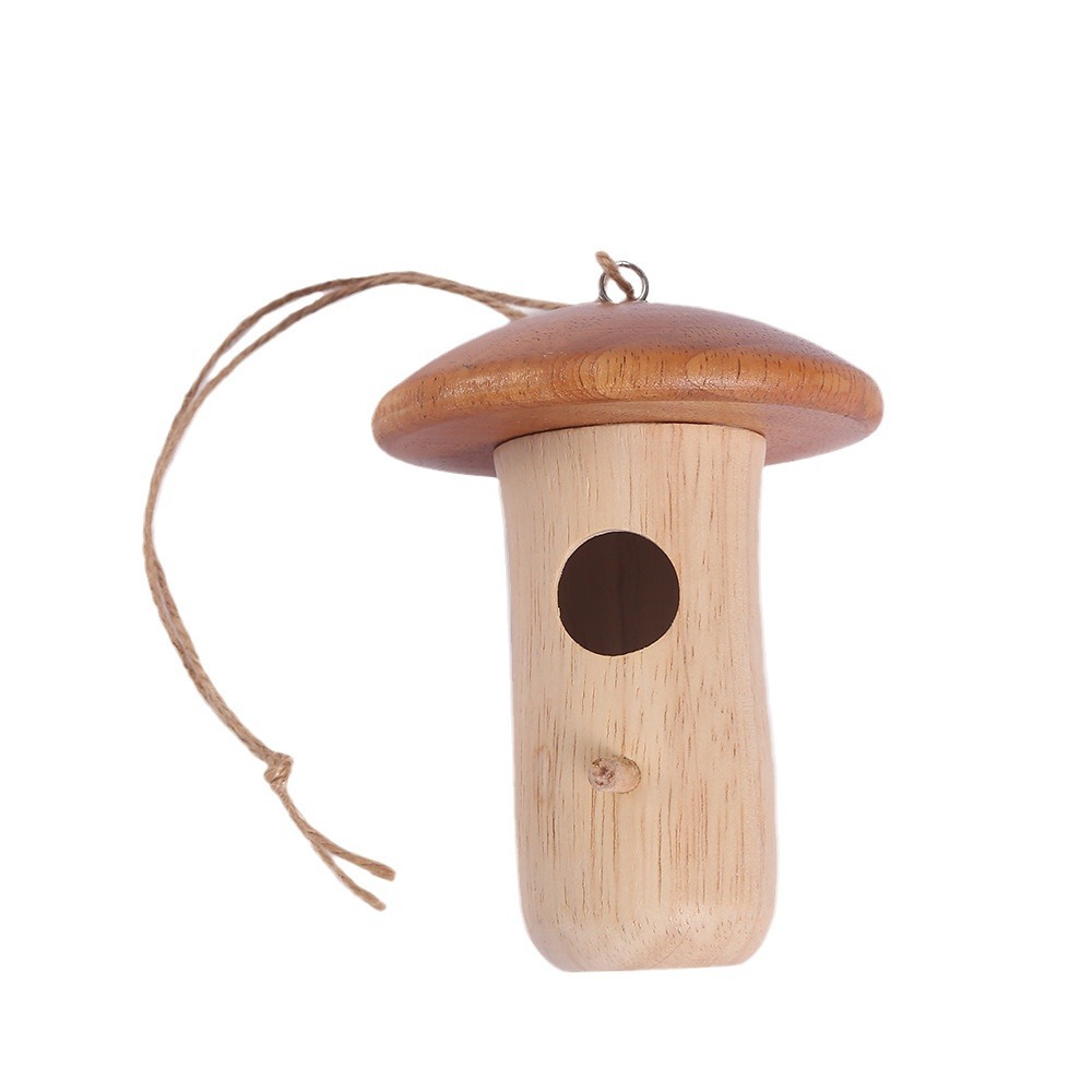 Hängendes Mini-Vogelhaus aus Holz für den Garten