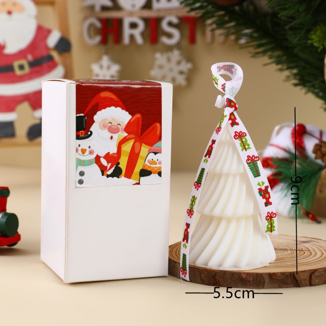 Handgeferti Weihnachts-Duftkerze, Baumform
