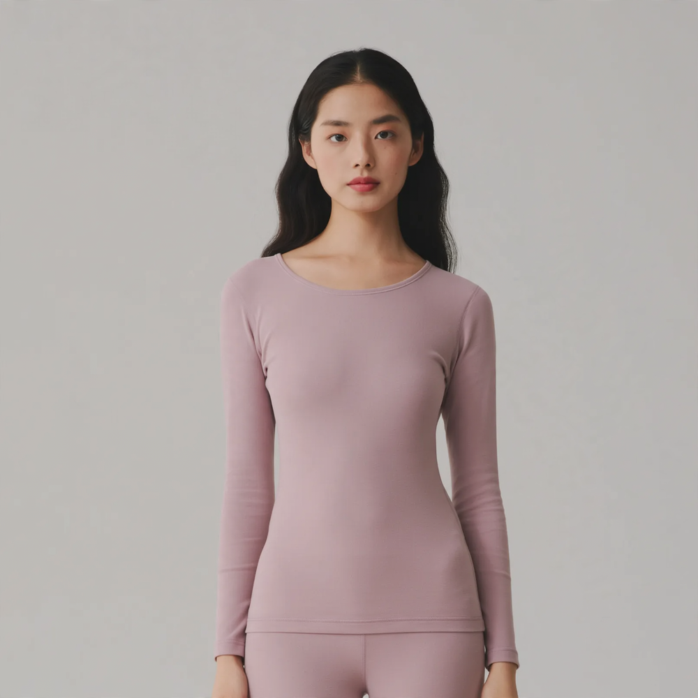 Women's Thermal Underwear Set, 280g Cotton, Brushed