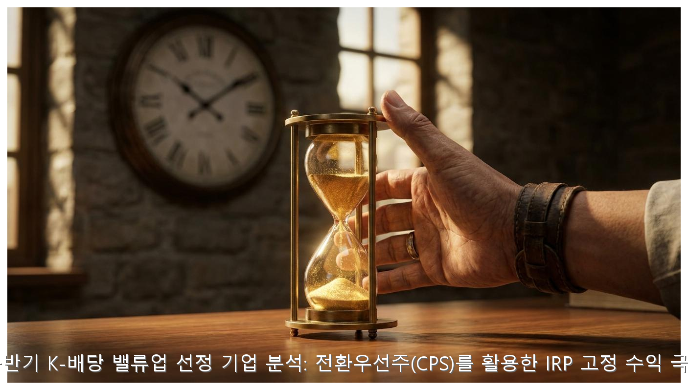2026년 하반기 K-배당 밸류업 선정 기업 분석: 전환우선주(CPS)를 활용한 IRP 고정 수익 극대화 전략 핵심 안내 및 분석 인포그래픽 (8)