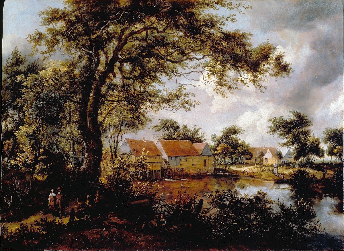 Wooded landscape with a Water mill
