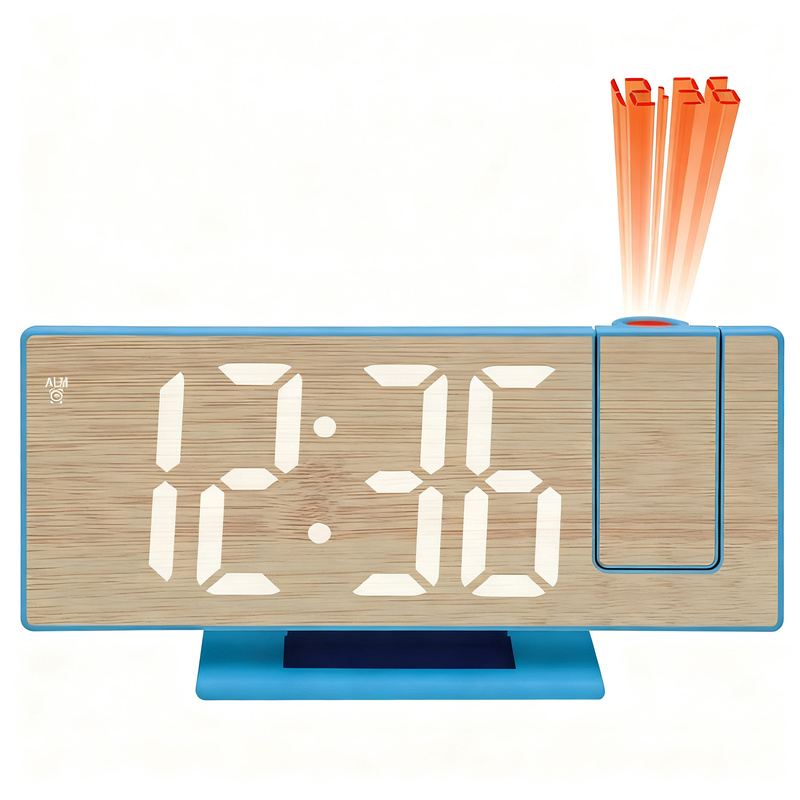 LED projection clock with light sensor