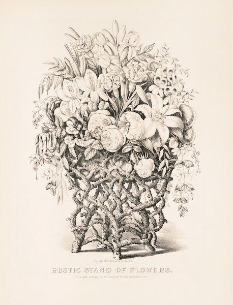 Rustic stand of flowers 1875