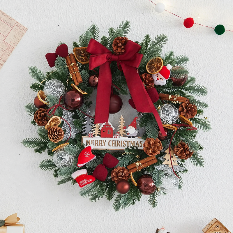 Weihnachtskranz aus PVC, halbmanuelle Fertigung
