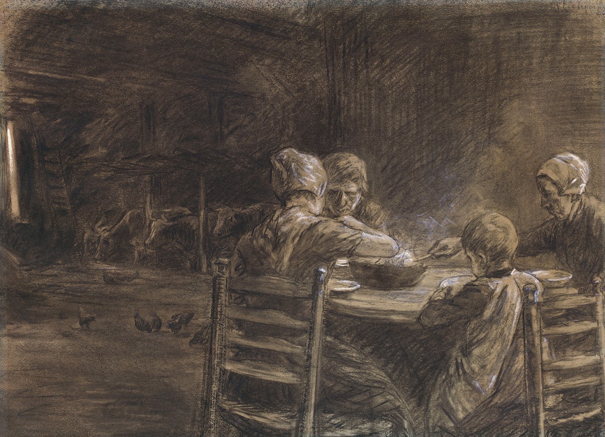 East Frisian Peasants Eating Supper 1893