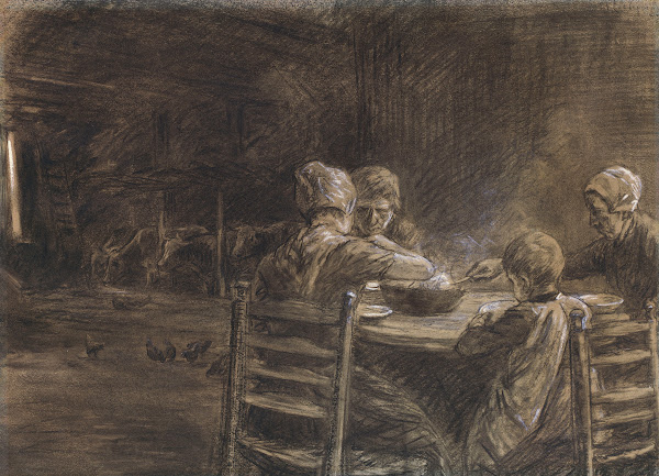 East Frisian Peasants Eating Supper 1893