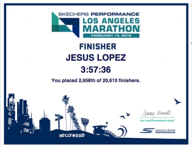 Diploma de LA MARATHON