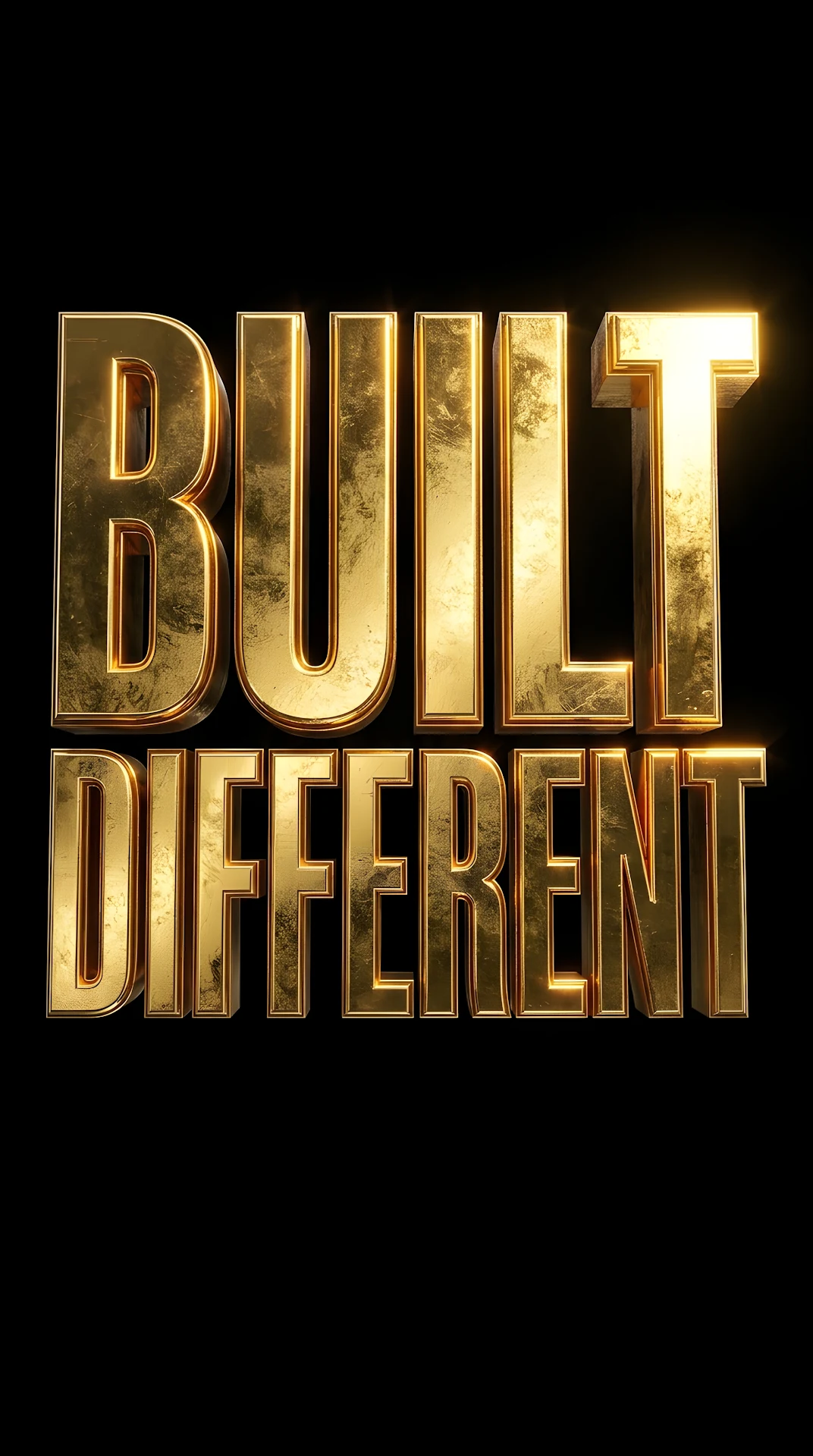 Luxury Streetwear Gold Embossed Typography Jet Black Background - Free 4K mobile Wallpaper