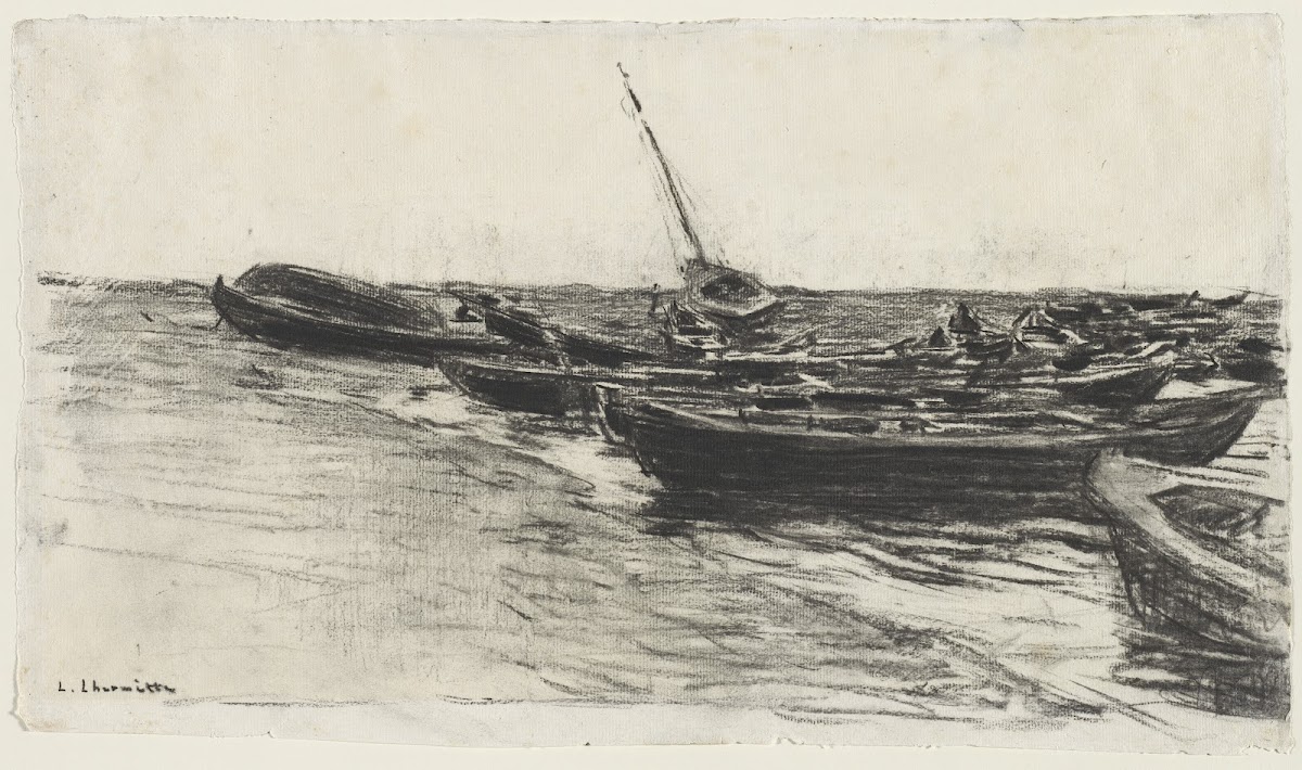 Fishing Boats on the Beach at Étretat 1865