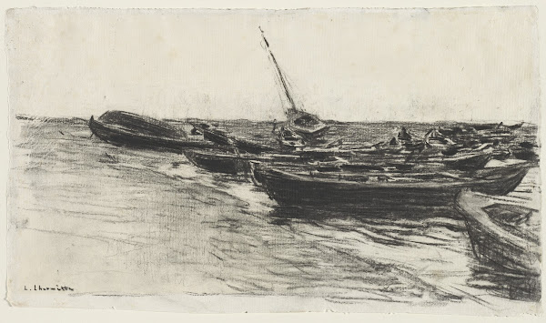 Fishing Boats on the Beach at Étretat 1865
