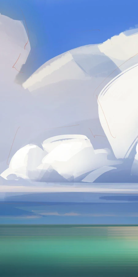 Red Sail On Calm Water 4K Phone Wallpaper