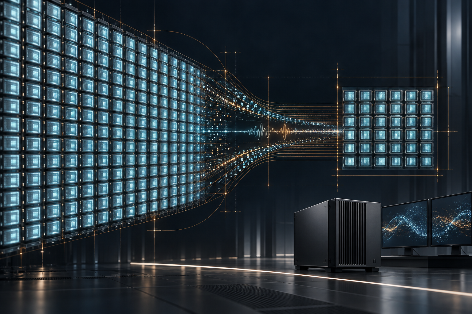 GPU 실행 자원과 launch tuning을 GB10에 맞게 조정하는 과정을 표현한 개념 일러스트