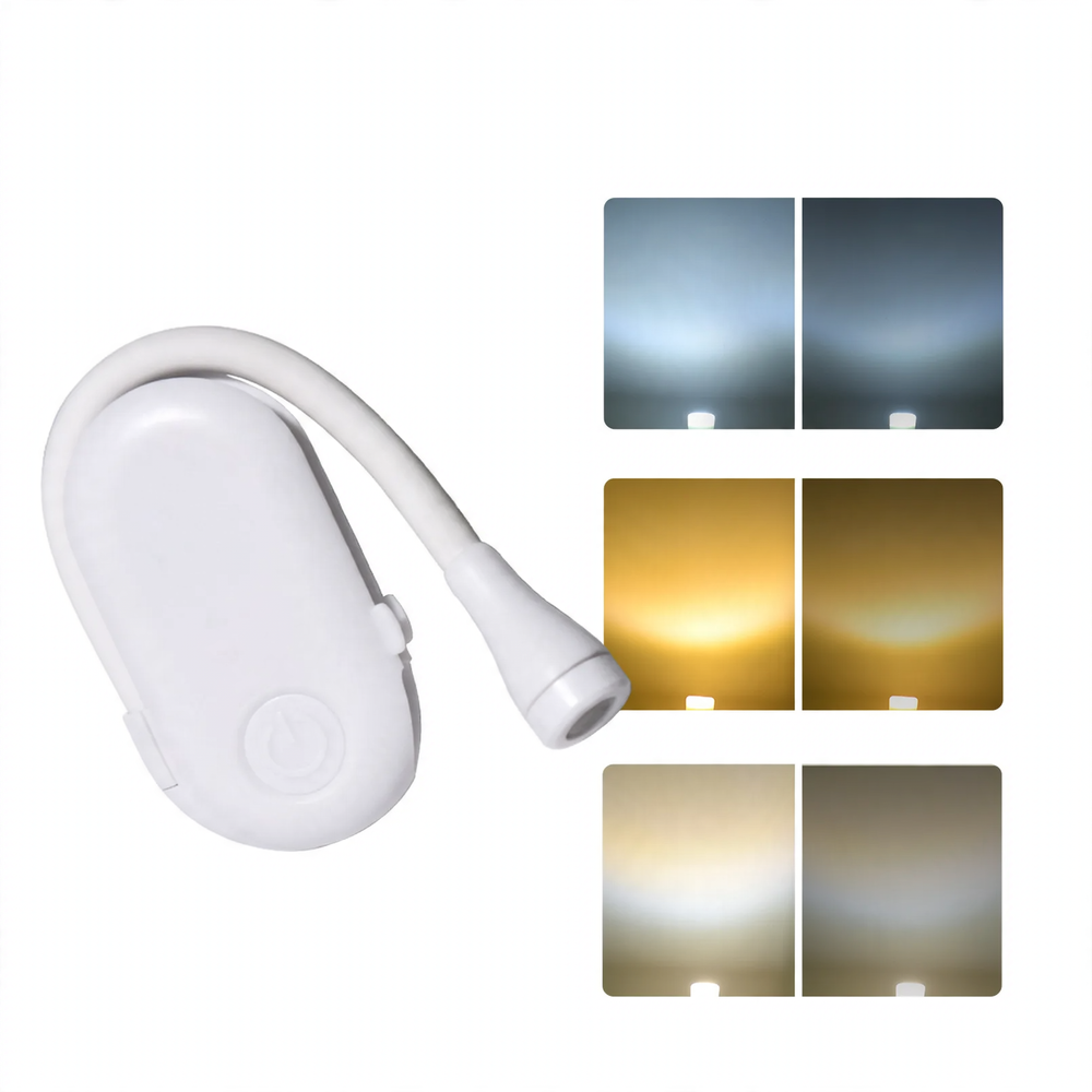 LED-Klemmleuchte mit USB-Ladung und Dimmfunktion