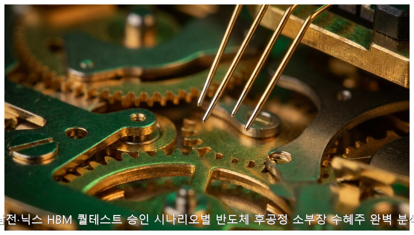 삼전·닉스 HBM 퀄테스트 승인 시나리오별 반도체 후공정 소부장 수혜주 완벽 분석 핵심 안내 및 분석 인포그래픽 (3)
