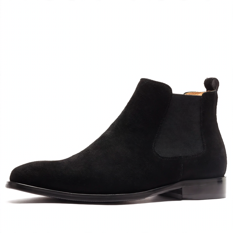 Chelsea-Stiefel für Herren, Leder, mittelhoher Schaft