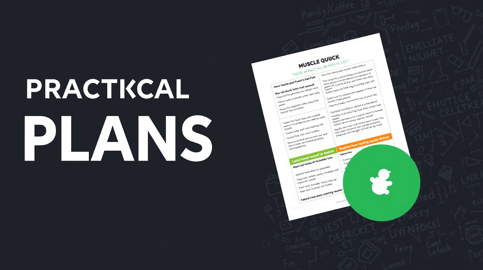 Diagram or image illustrating practical diet plans for muscle gain: examples & customization