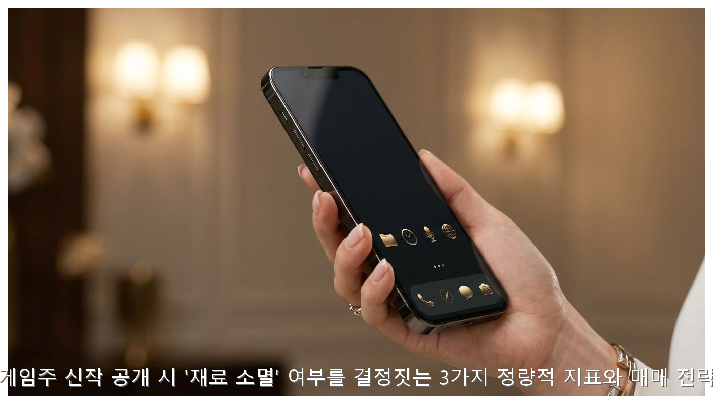 게임주 신작 공개 시 '재료 소멸' 여부를 결정짓는 3가지 정량적 지표와 매매 전략 핵심 안내 및 분석 인포그래픽 (3)
