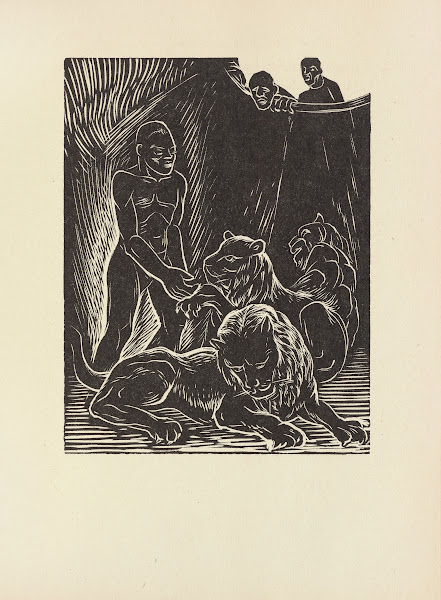 The soldiers carry Daniel from the court out to the place they keep the lions 19