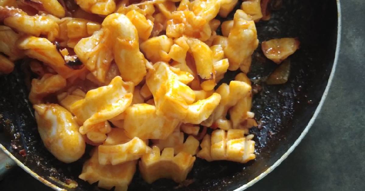 Mực nang xào sate