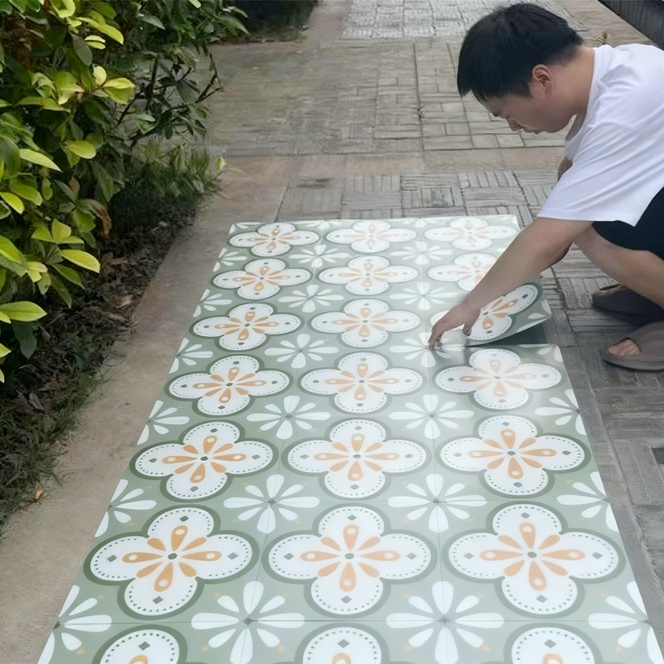 PVC flooring, self-adhesive