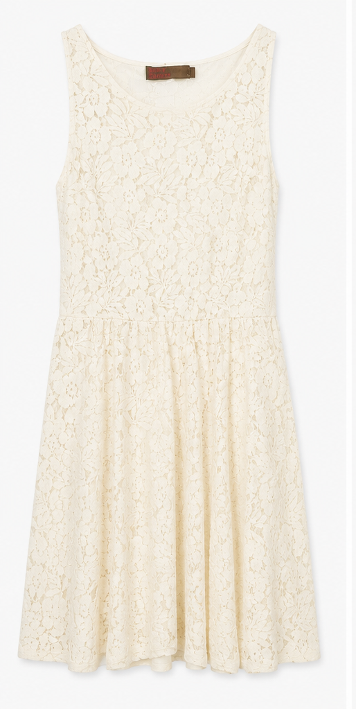 Dama - Rochie albă din dantelă Saint Tropez - L