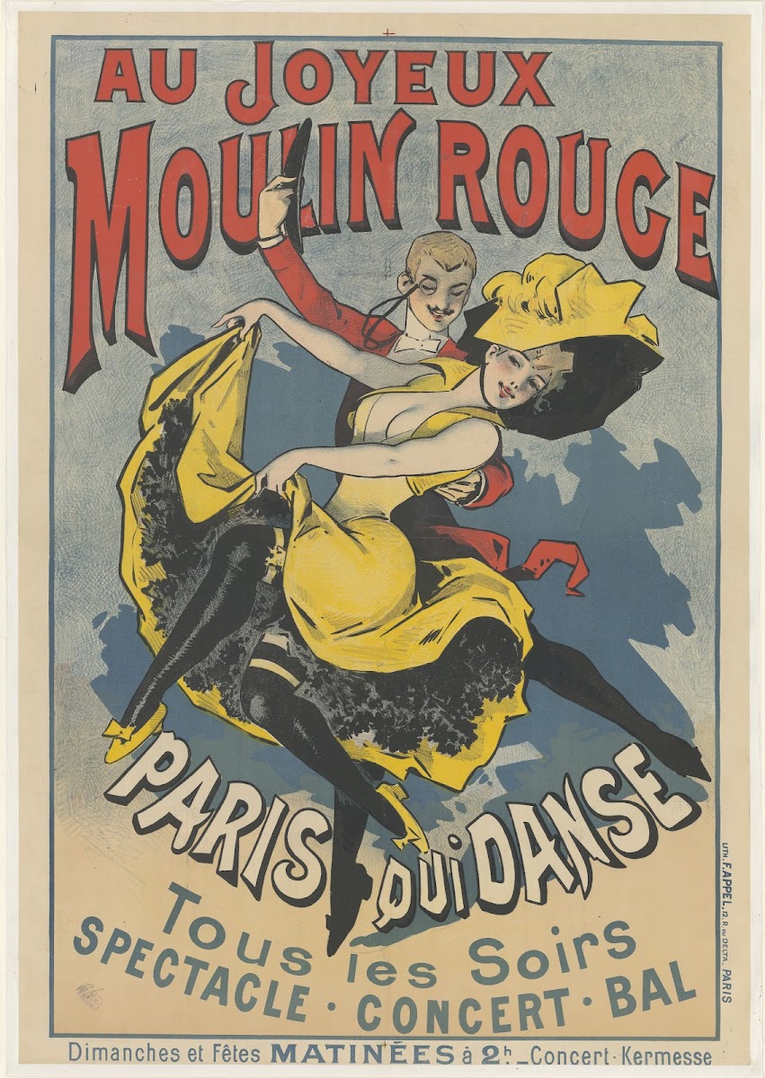 Au Joyeux Moulin rouge Paris qui dans 1890