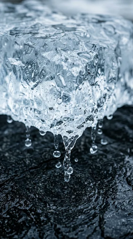 Melting Ice to Flowing Water