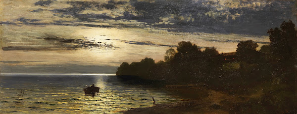 Mondnacht über dem See 1851