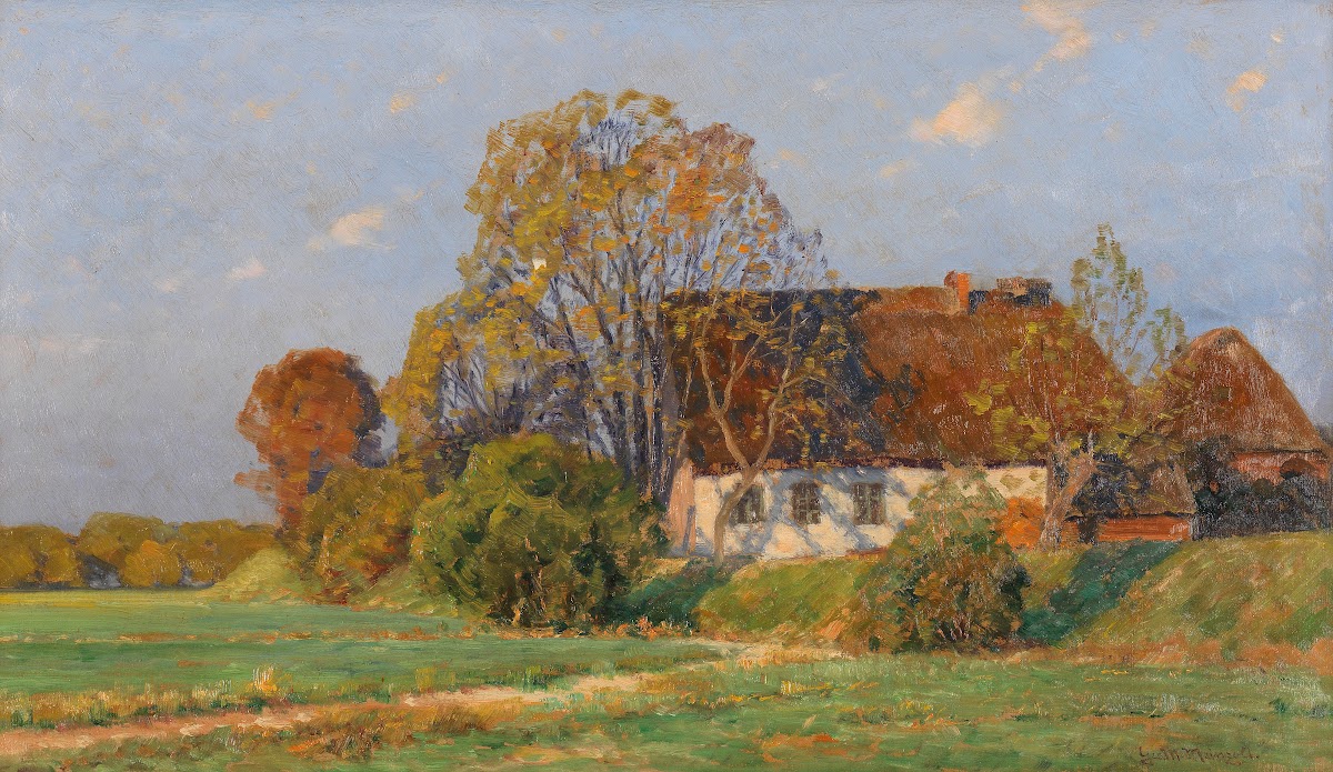 Friesisches Gehöft Herbstabend 1900