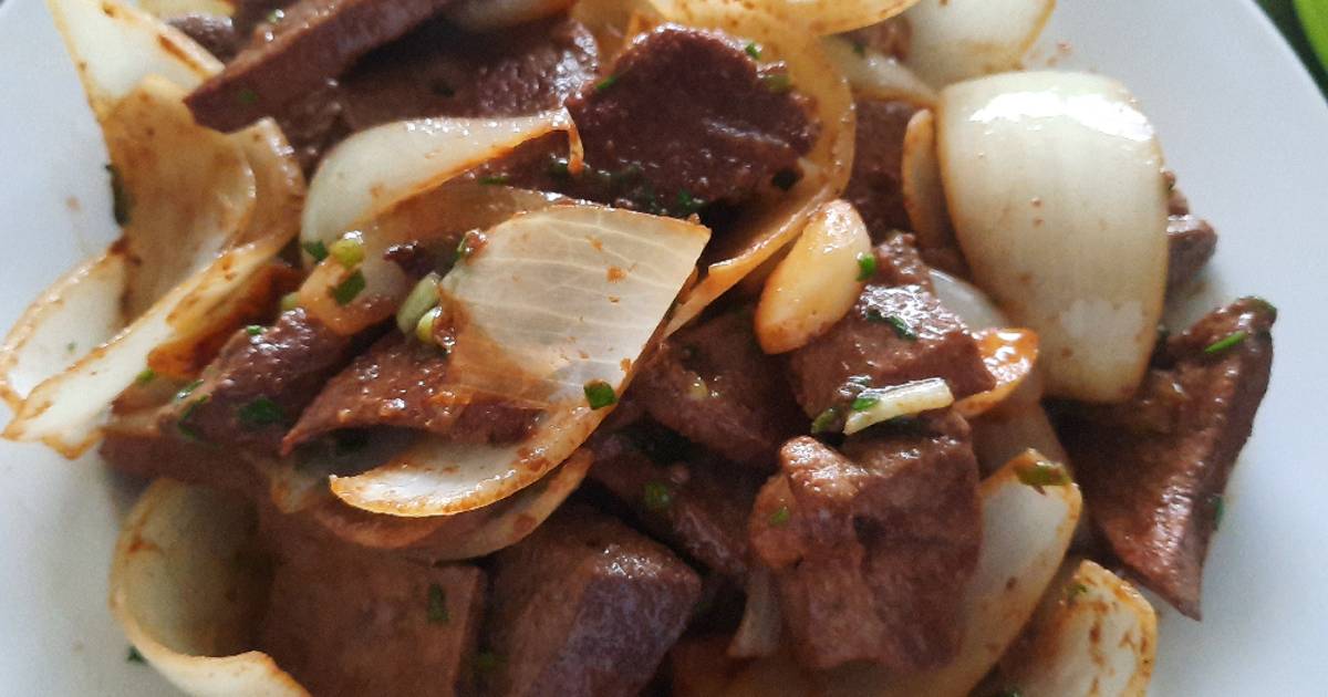 Gan lợn cháy tỏi