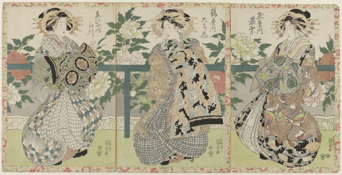 Three courtesans 1814 1815